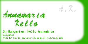 annamaria kello business card